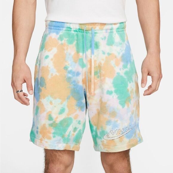 Nike Men's Sportswear Club+ French Terry Bold-Dye Shorts - Picture 1 of 11